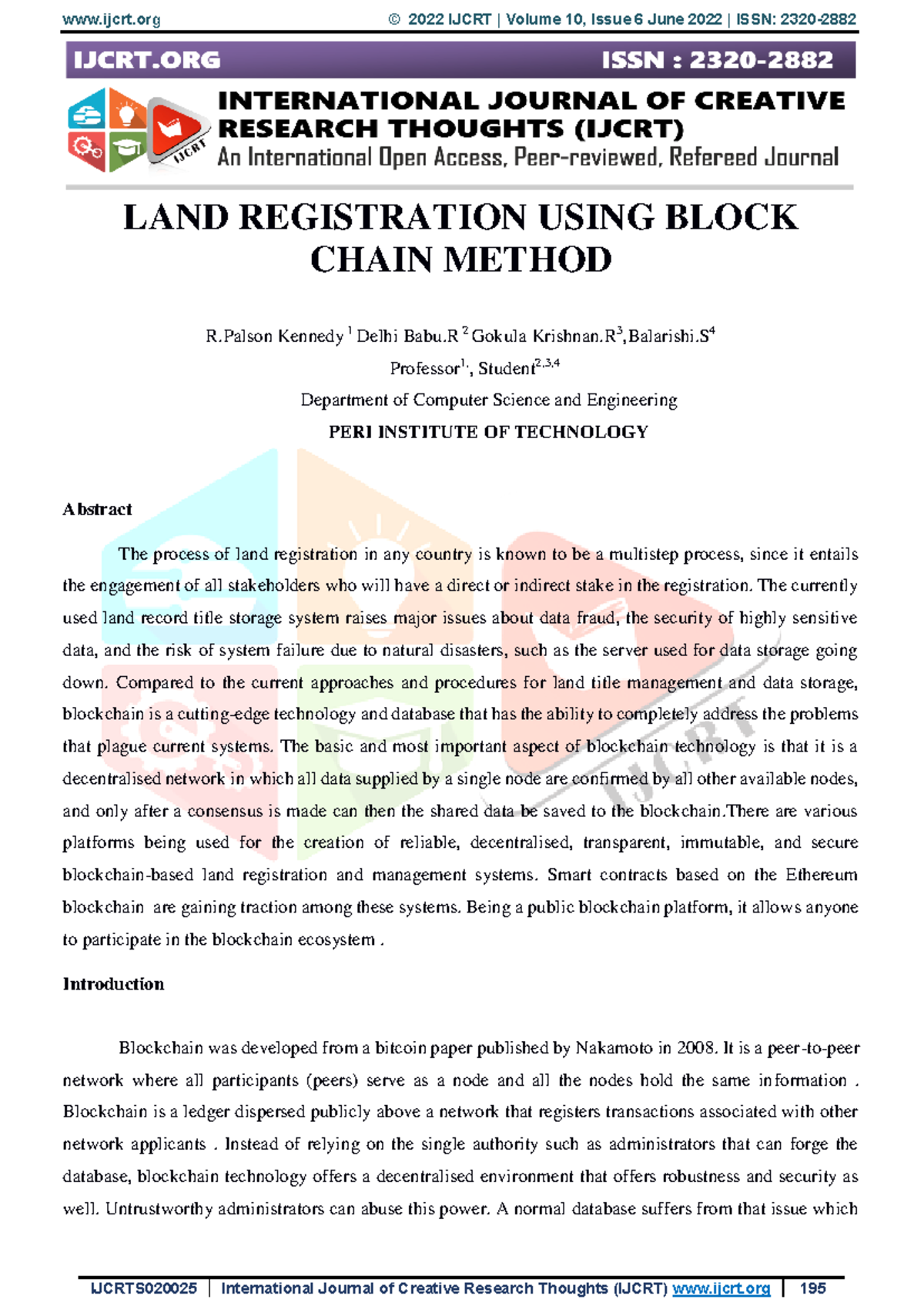 Blockchain land registry system sample LAND REGISTRATION USING BLOCK