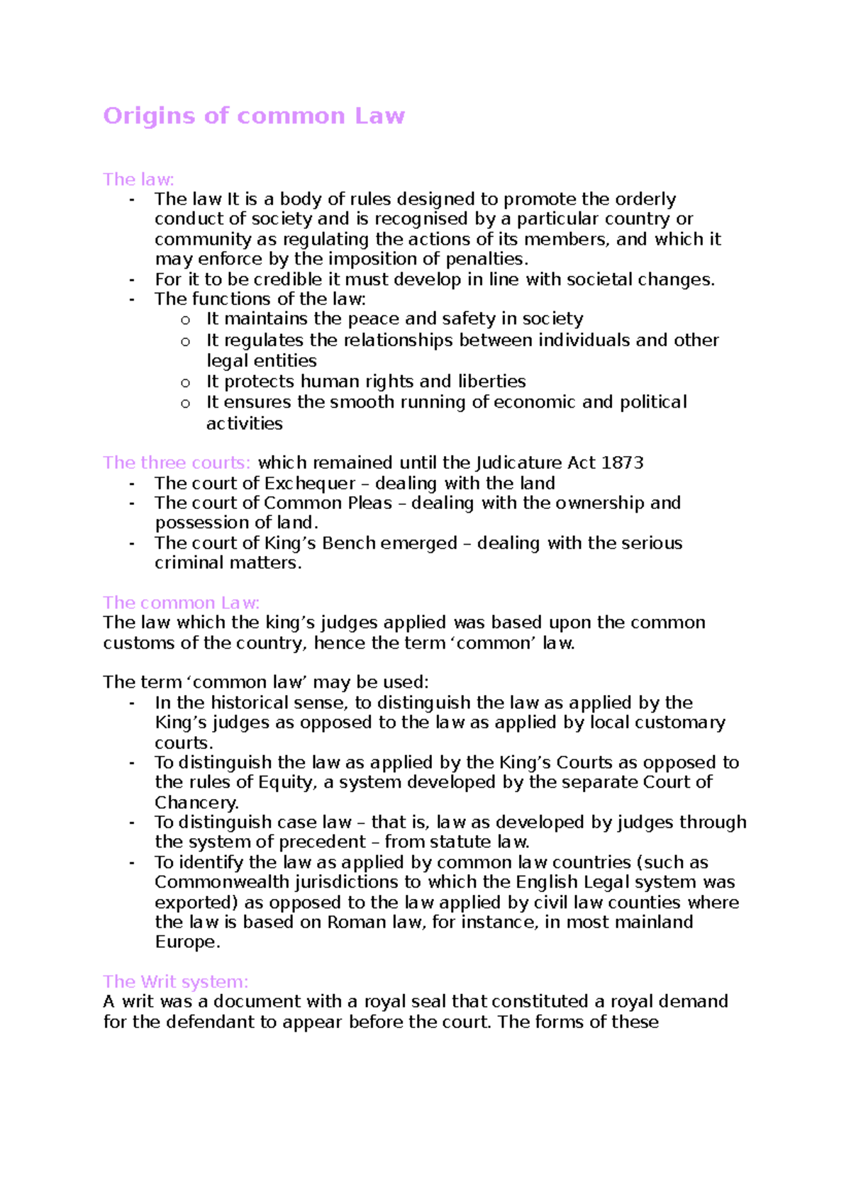 Public Law 1 Reading notes introduction - BPP - Studocu