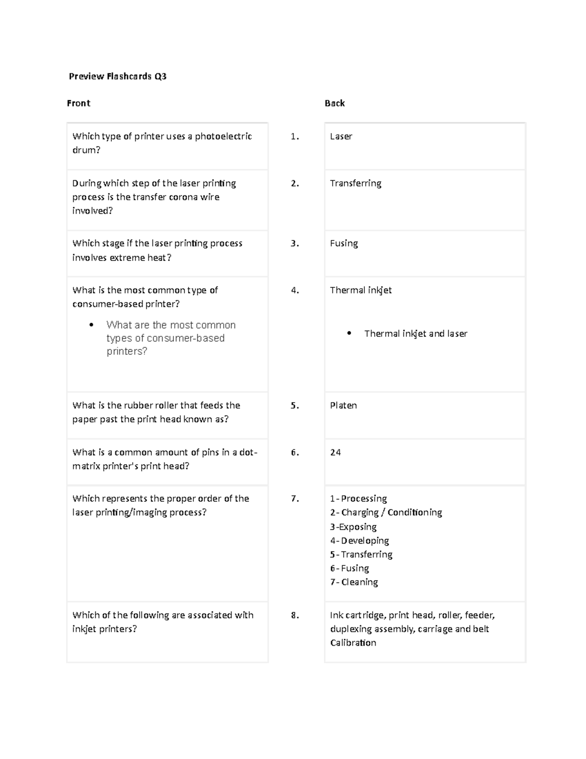 Quiz 03 CIS 105 Preview Flashcards Q3 - Preview Flashcards Q Front Back ...