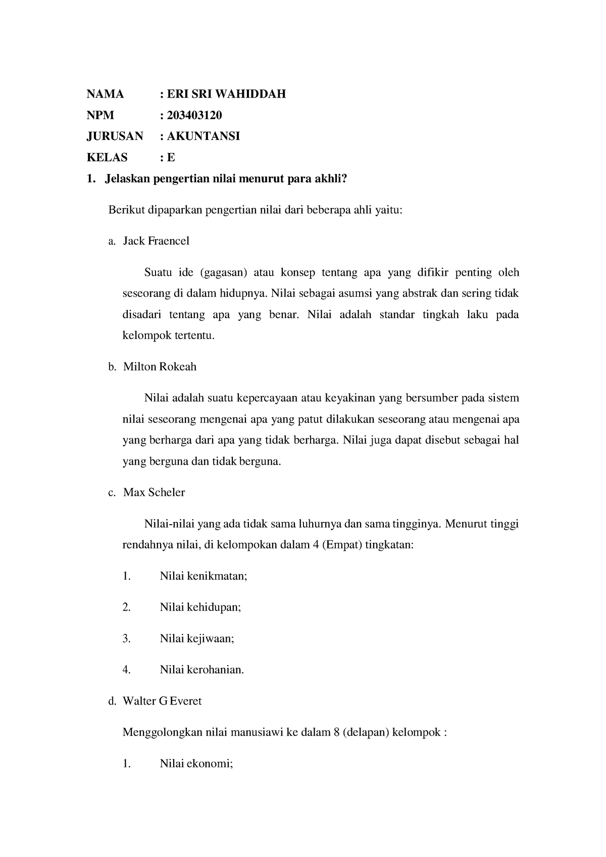 Contoh Soal Dan Jawaban Pendidikan Pancasila Part 6 - NAMA : ERI SRI ...