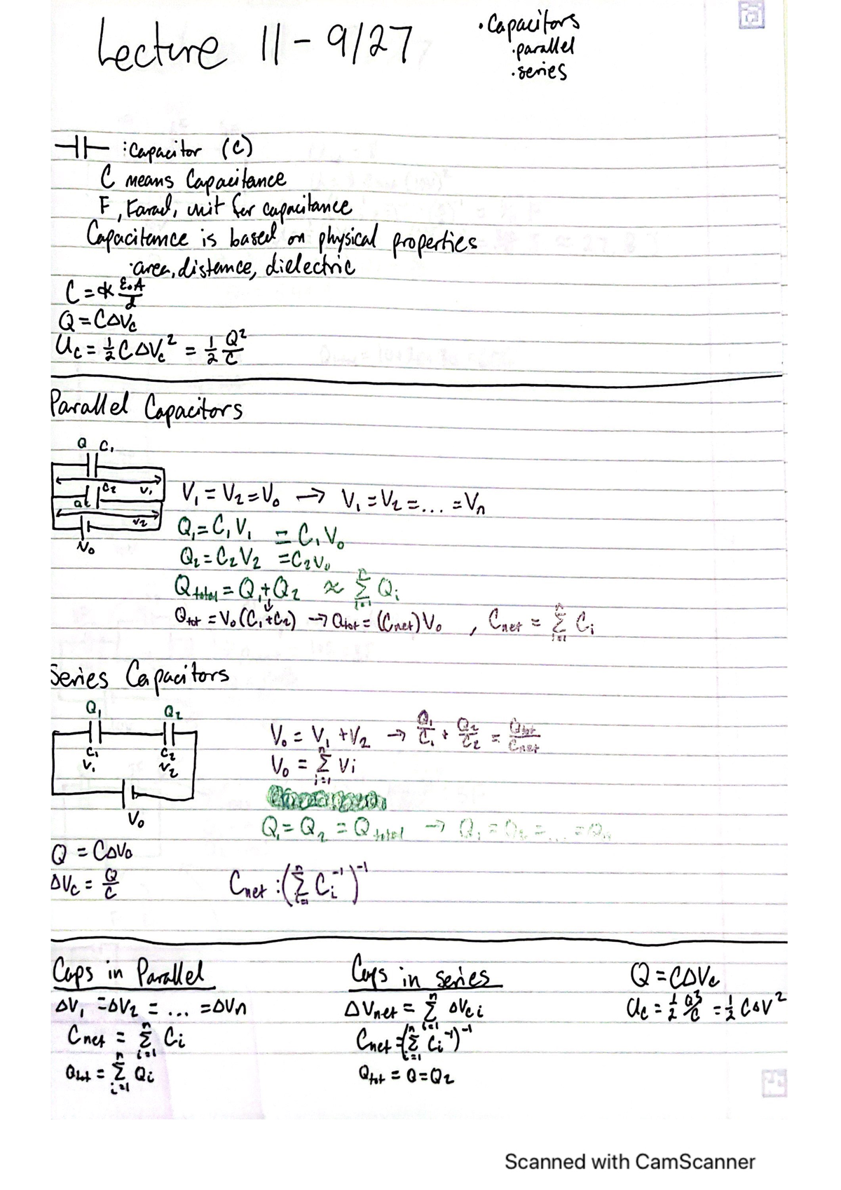 Capacitor Types - Lecture Capacitors a parallel series It Capacitor (c ...