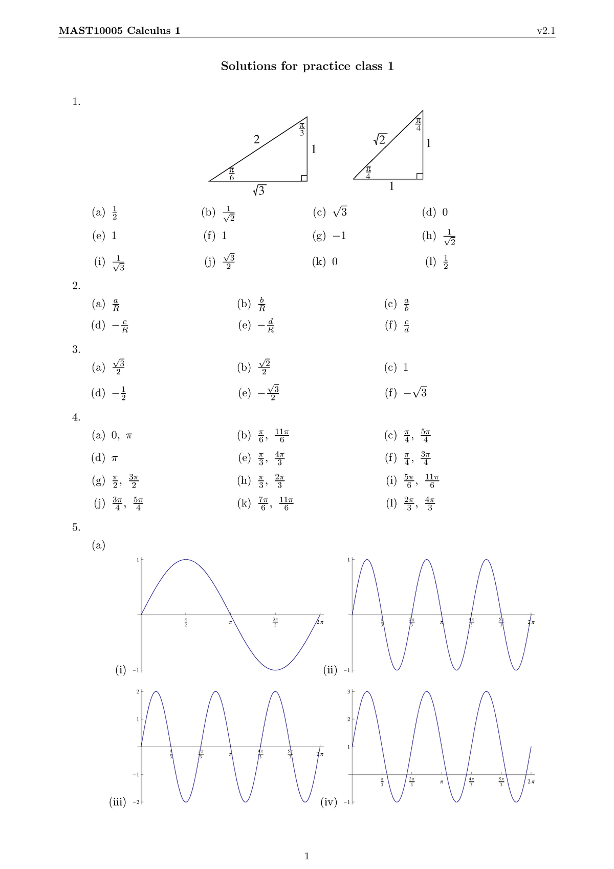 Werkgroep Uitwerkingen - 1 - Tutorial/practice Class 1 - MAST10005 ...