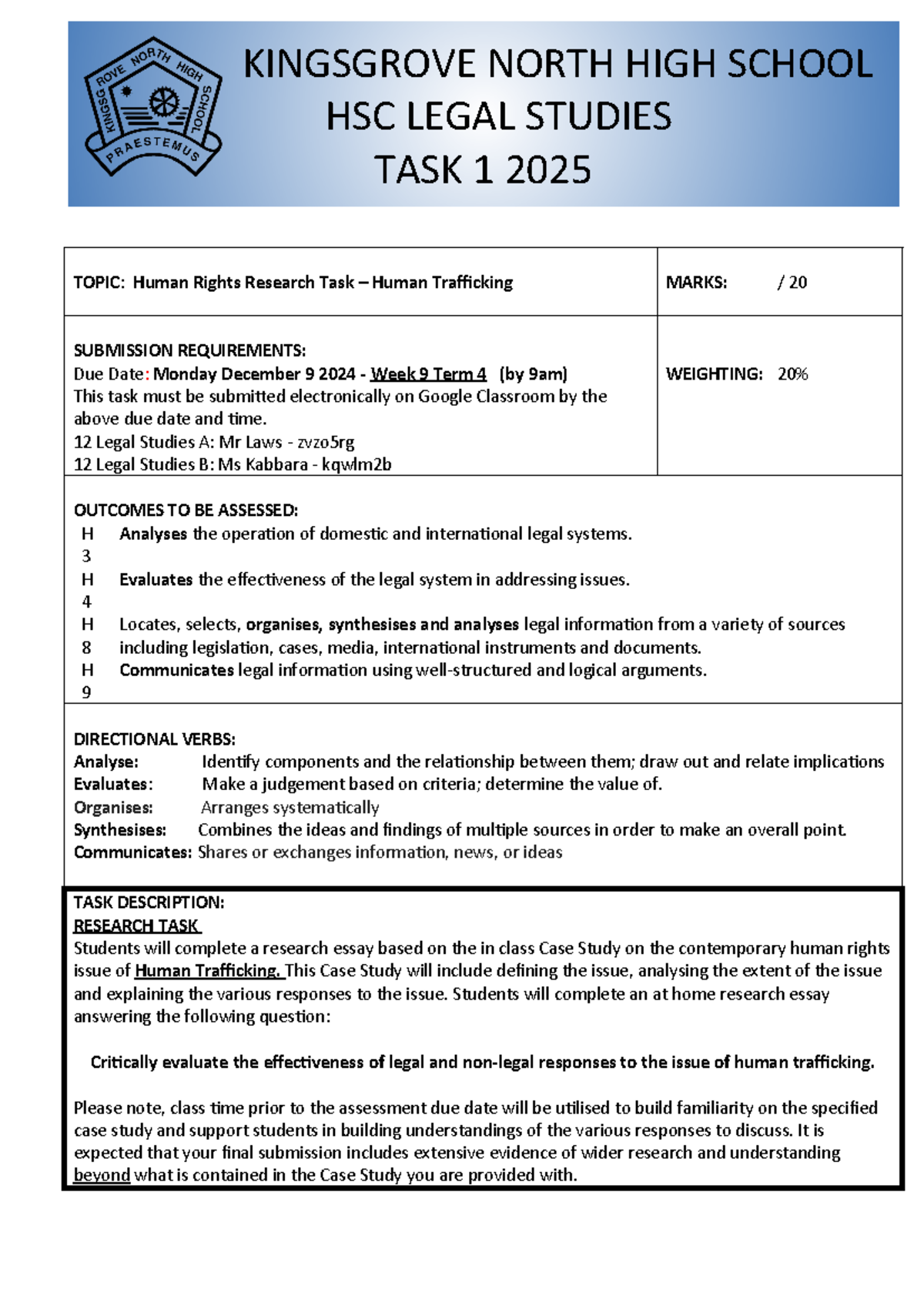 2025 Task 1 Human Rights - TOPIC: Human Rights Research Task – Human ...