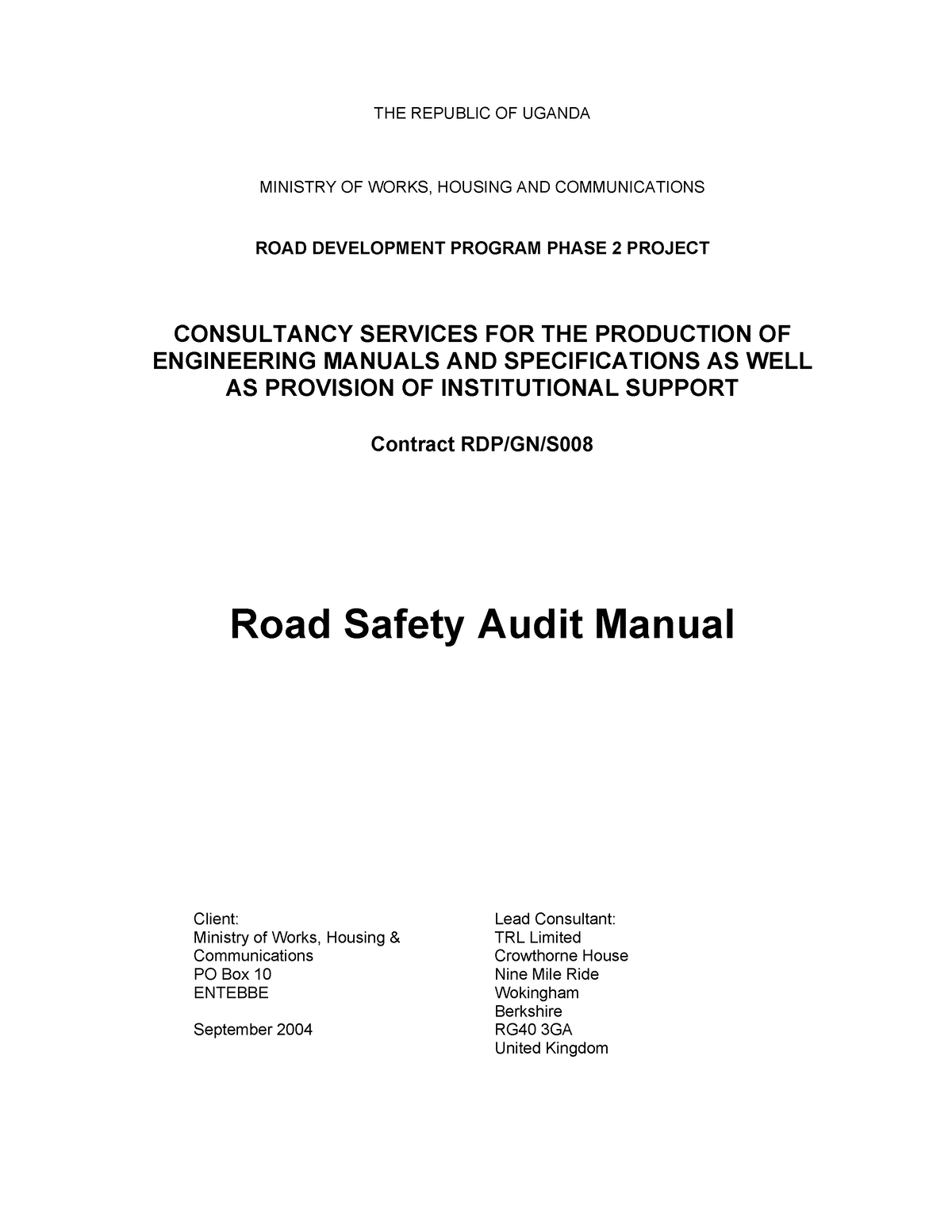 road-safety-audit-mannual-2-civil-engineering-studocu