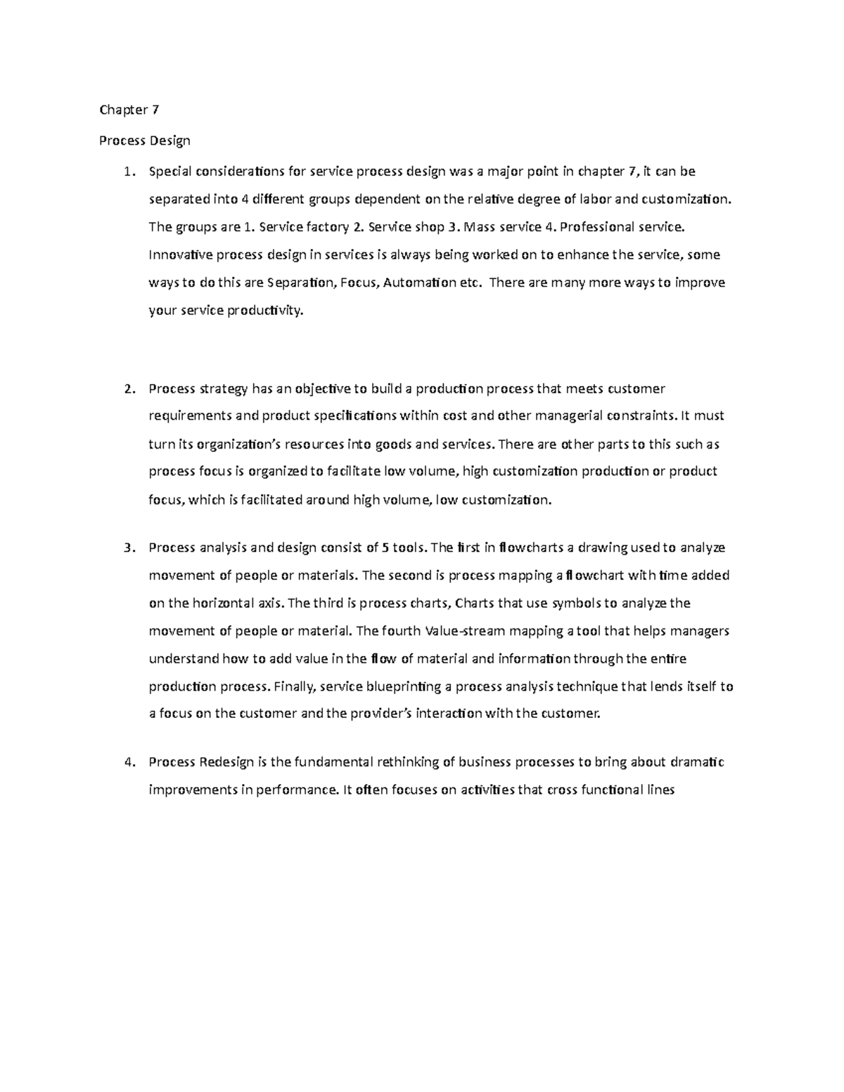 Chapter 7 dropbox - Chapter 7 Process Design Special considerations for ...
