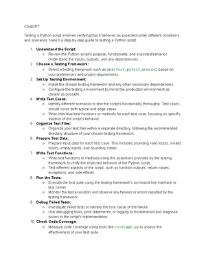 Testing a shell script step by step - Testing a shell script involves ...