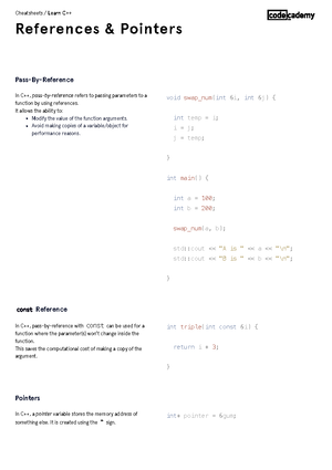 Learn C++ Classes & Objects Cheatsheet Codecademy - A class is ...