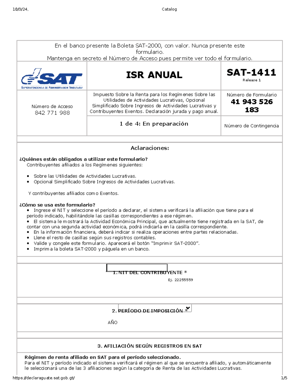 Declaraguate ISR Anual (Recuperado automáticamente) - 21: o ...