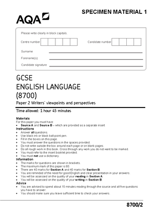 AQA Lang 2 cheat sheet - tucuviciuy - Language Paper 2 – Cheat Sheet ...