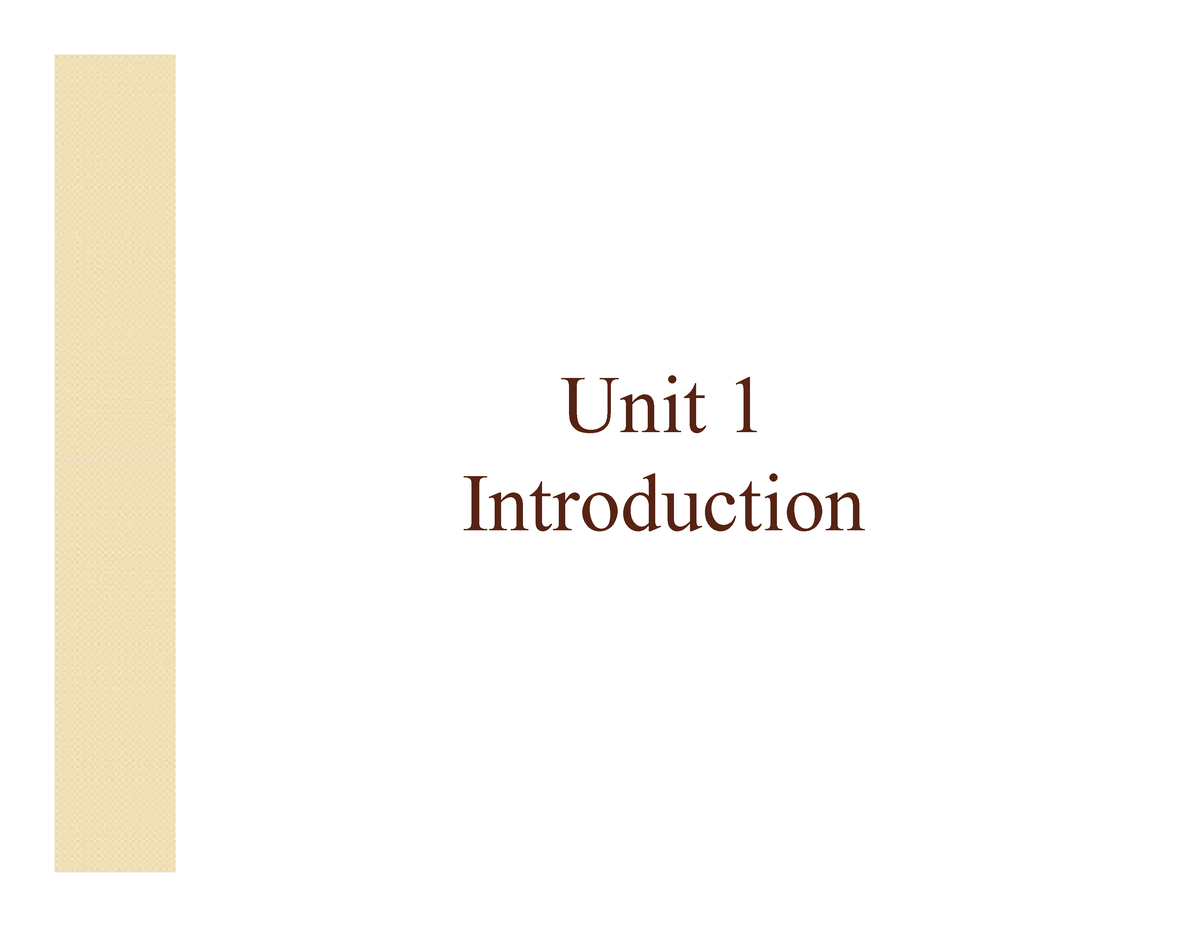 UNIT-1 - Operating System - Unit 1Unit 1 ...