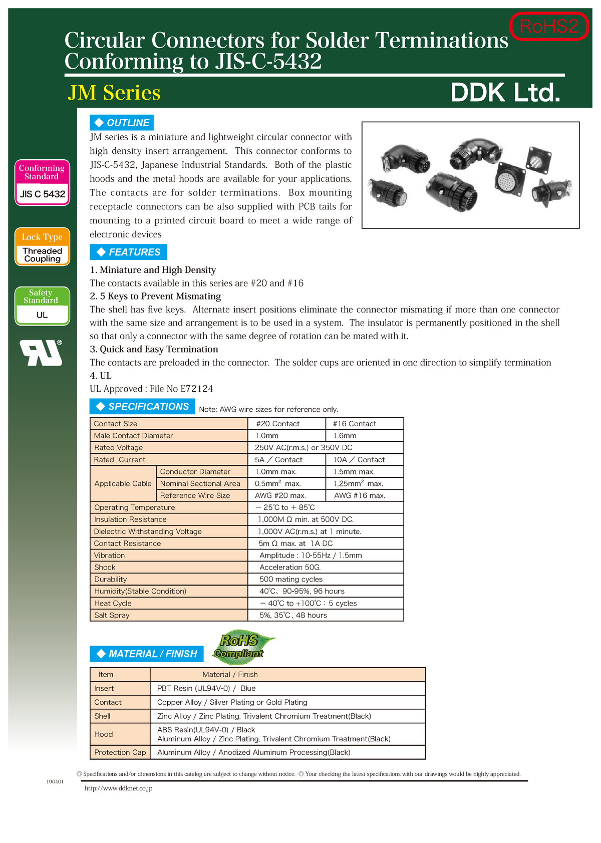 DDK - JM Series - Conector Industrial Marca DDK Serie JM. - Ddknet.co ...