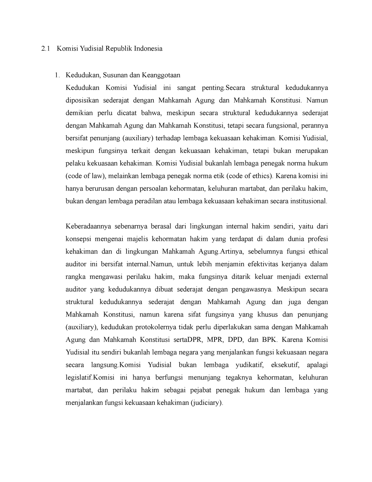 Komisi Yudisial Republik Indonesia Komisi Yudisial Republik Indonesia Kedudukan Susunan Dan