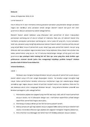 Jawaban Tugas 1 PPKN - ARTIKEL TANTANGAN OTONOMI DAERAH DI ERA ...