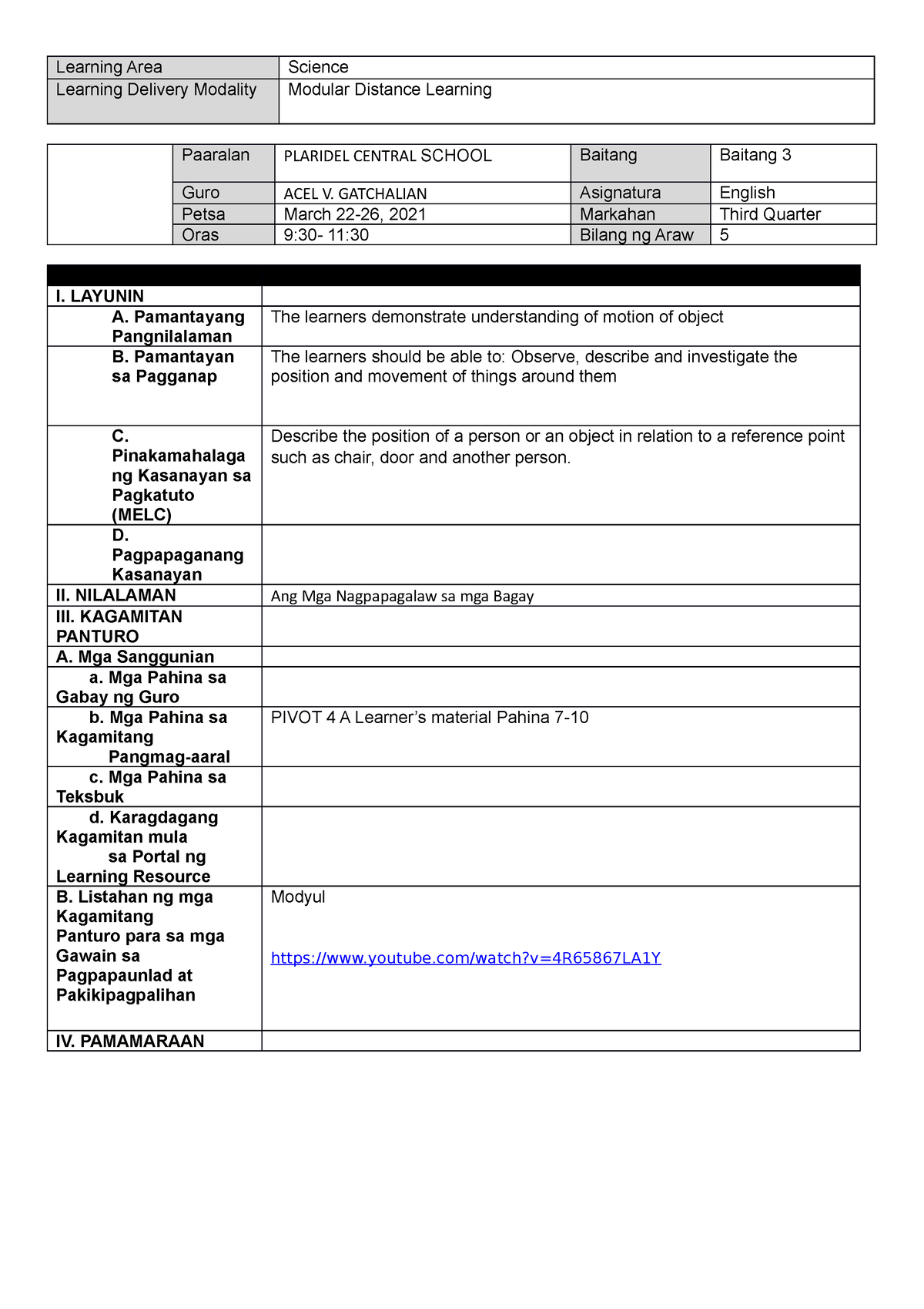 Science-3rd - Thank you - Learning Area Science Learning Delivery ...