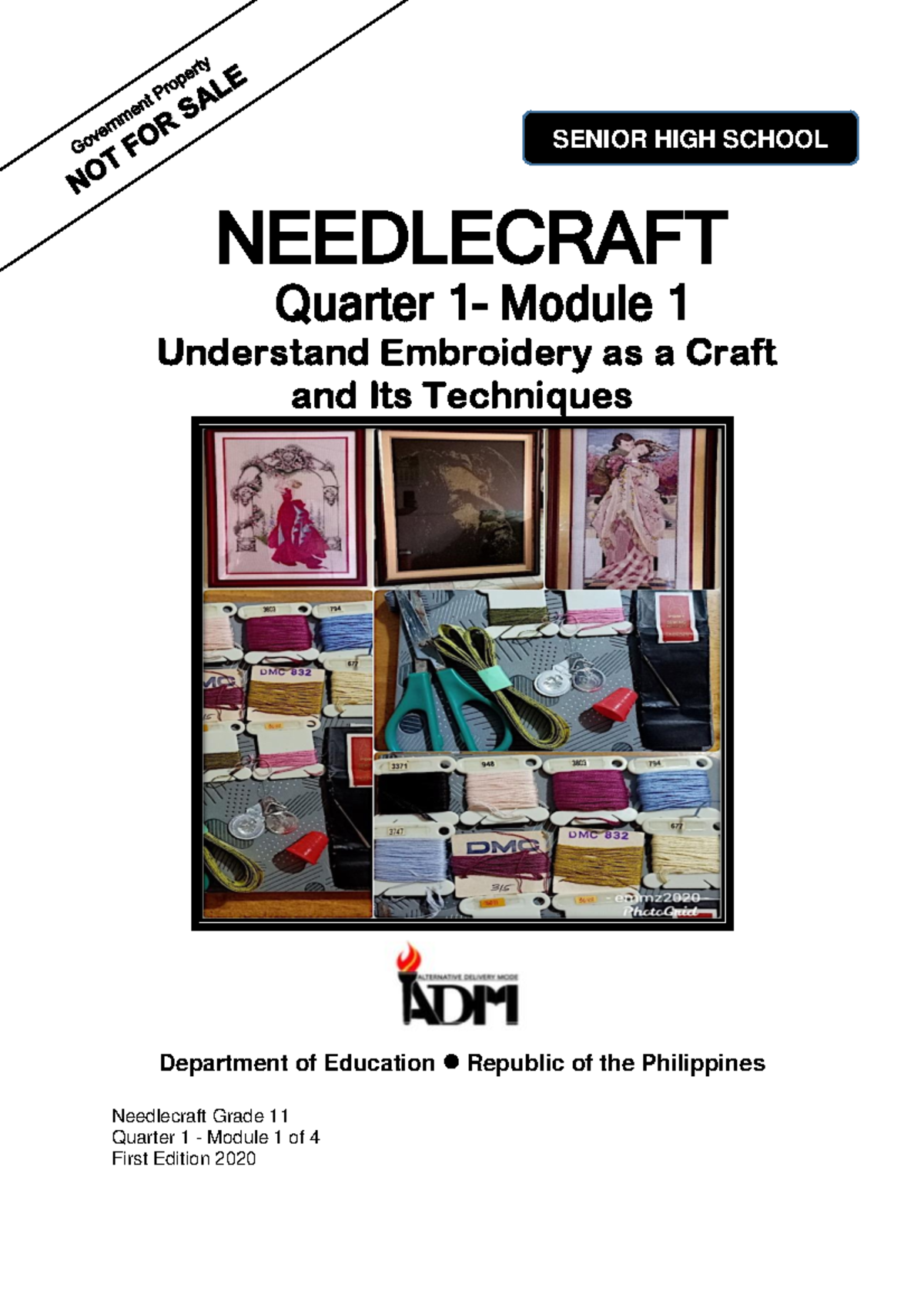 Needlecraft SHS learning module NEEDLECRAFT Quarter 1 Module 1