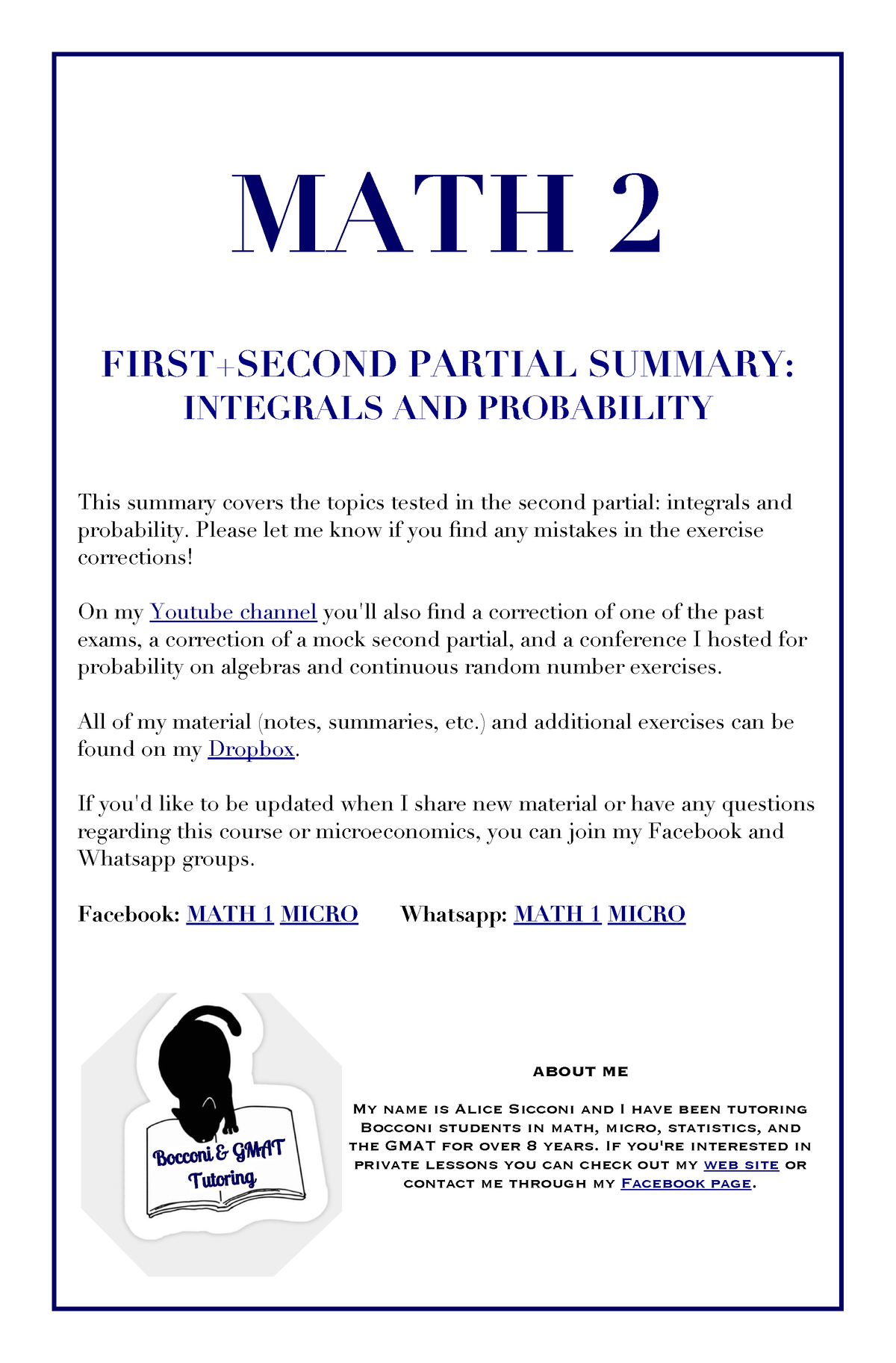 First+second Partial Summary - Math 2 First+second Partial Summary 