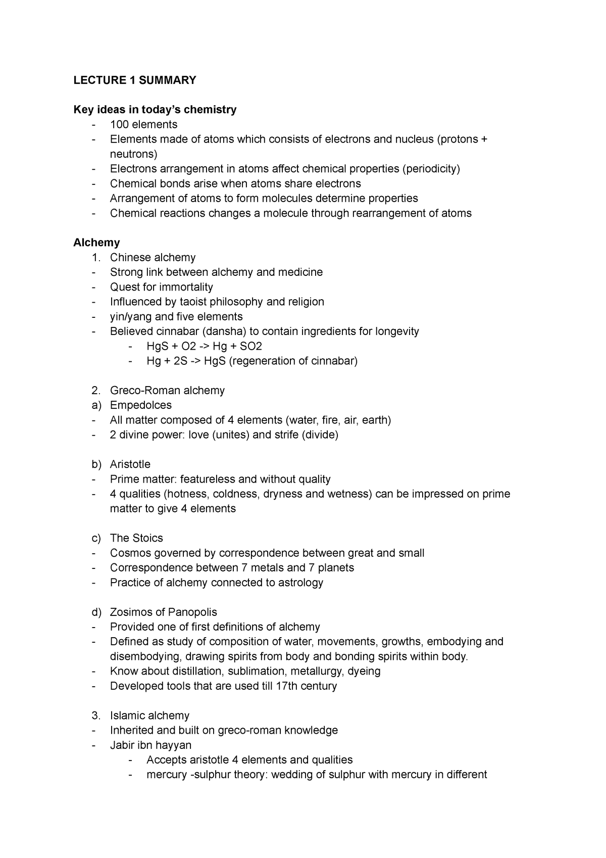 cm8003-summary-notes-lecture-1-summary-key-ideas-in-today-s-chemistry