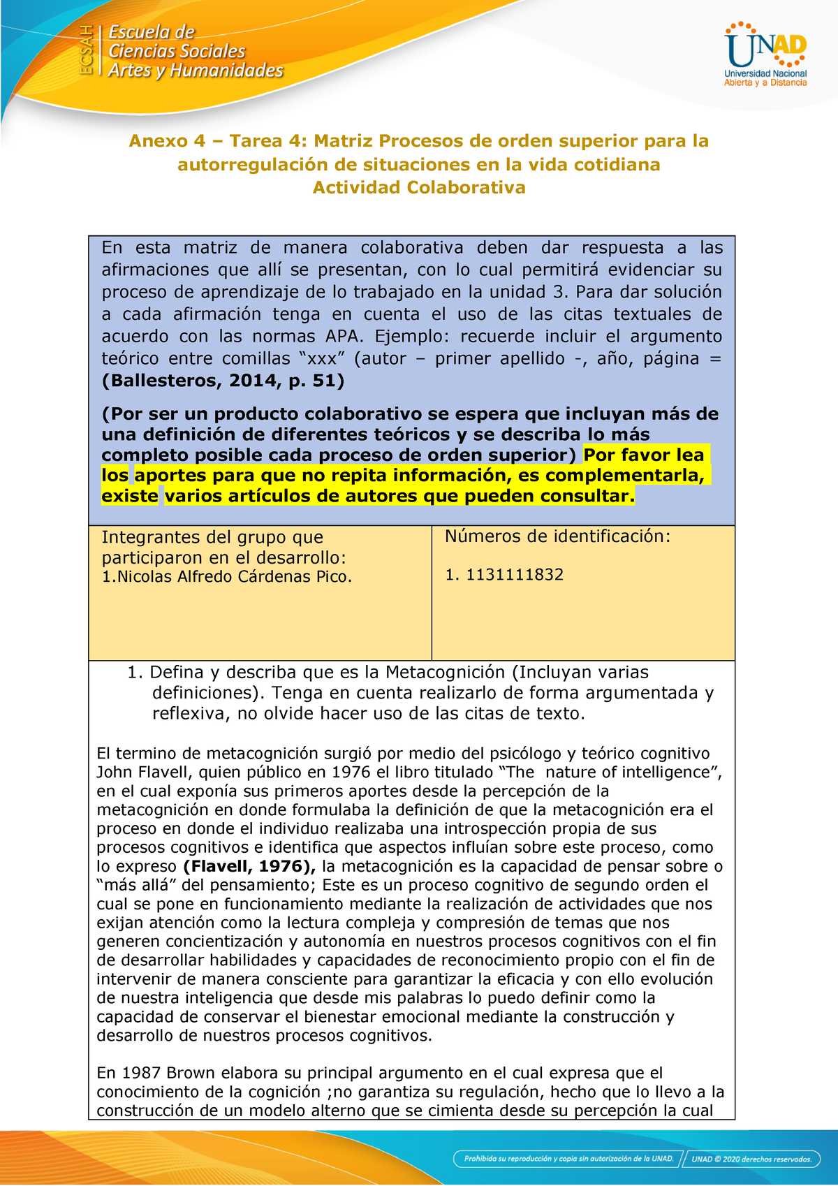 Anexo 4 - Tarea 4 Matriz Procesos De Orden Superior - Colaborativa ...