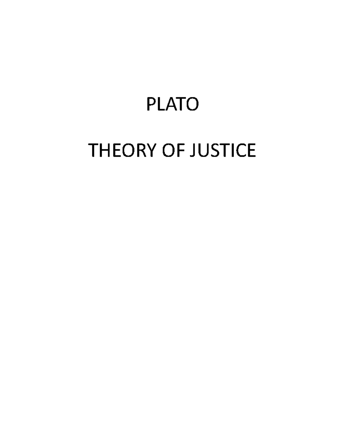 plato theory of justice essay