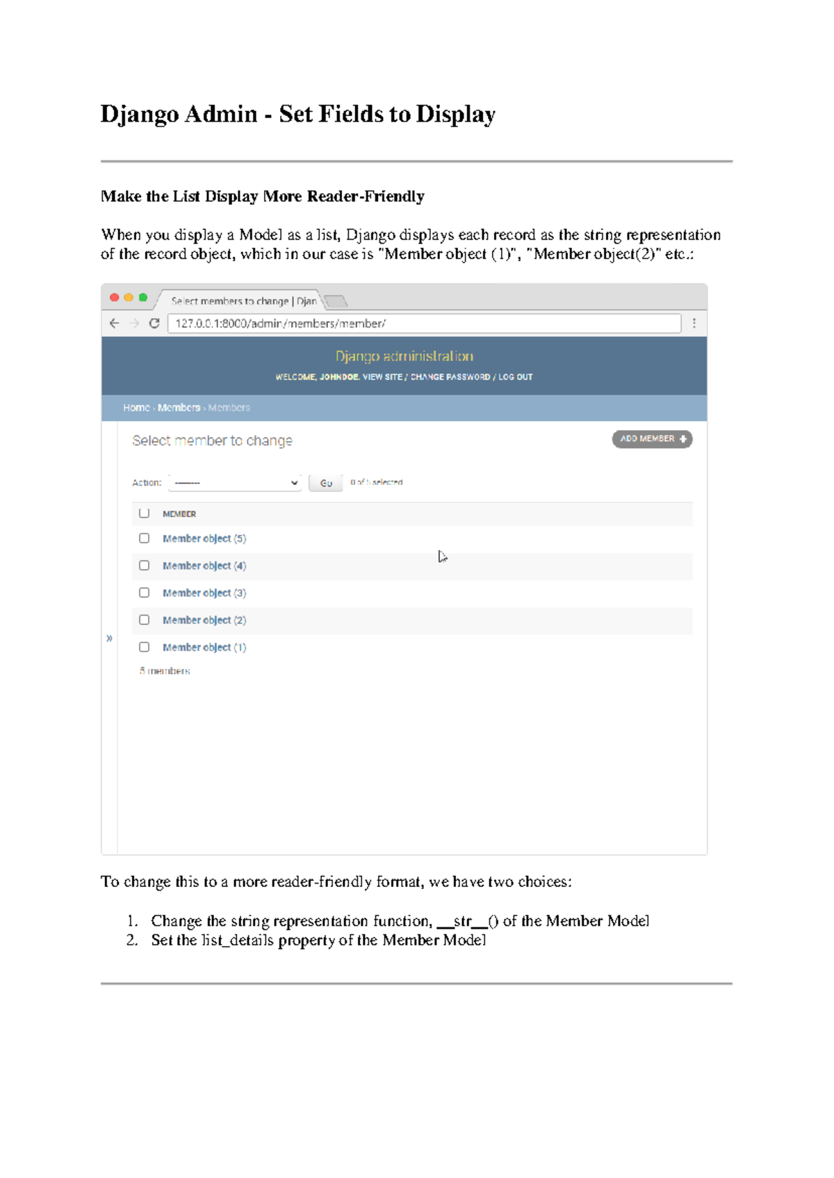 Django Admin add,update & delete - Django Admin - Set Fields to Display ...