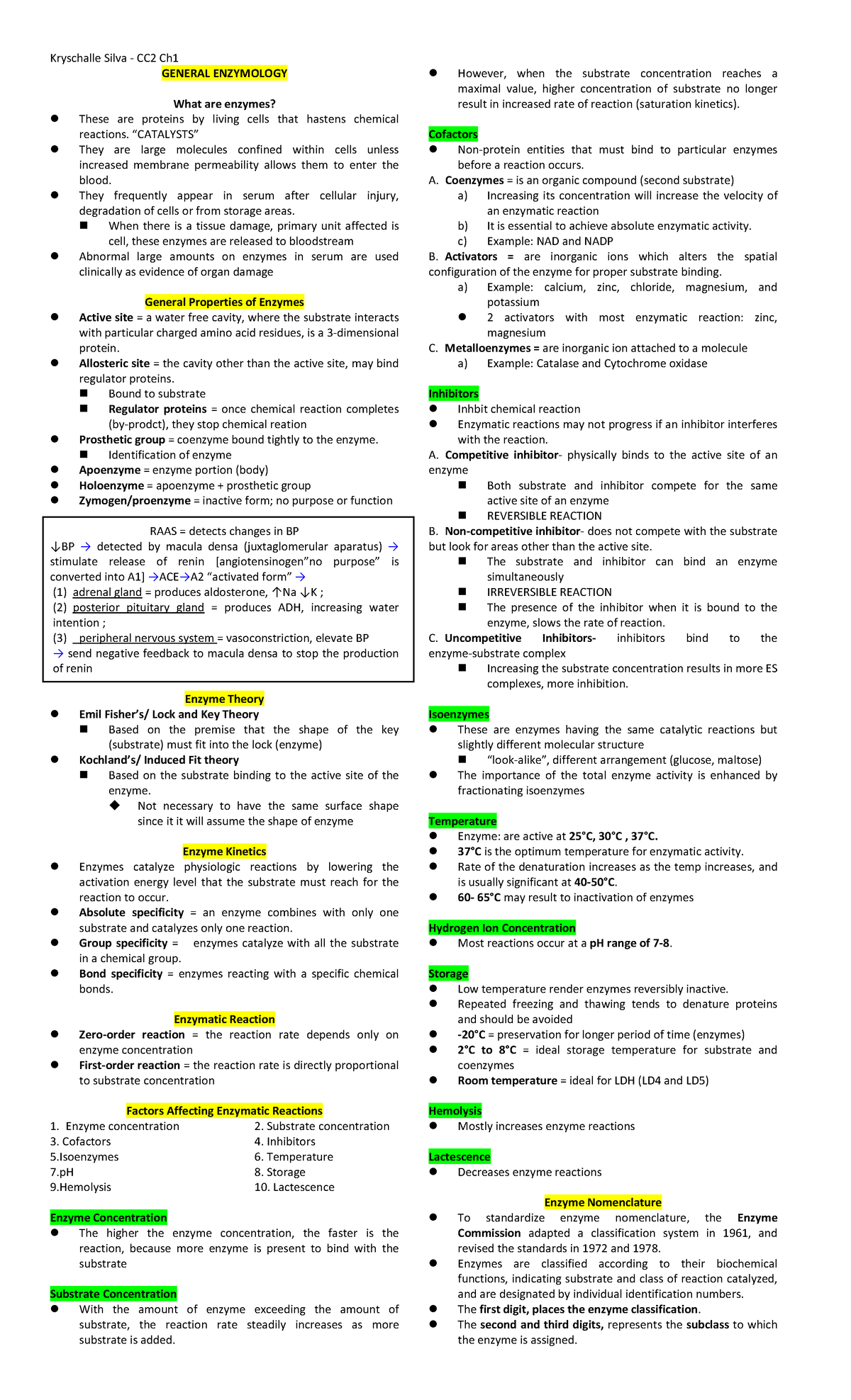 General- Enzymology - GENERAL ENZYMOLOGY What are enzymes? These are ...