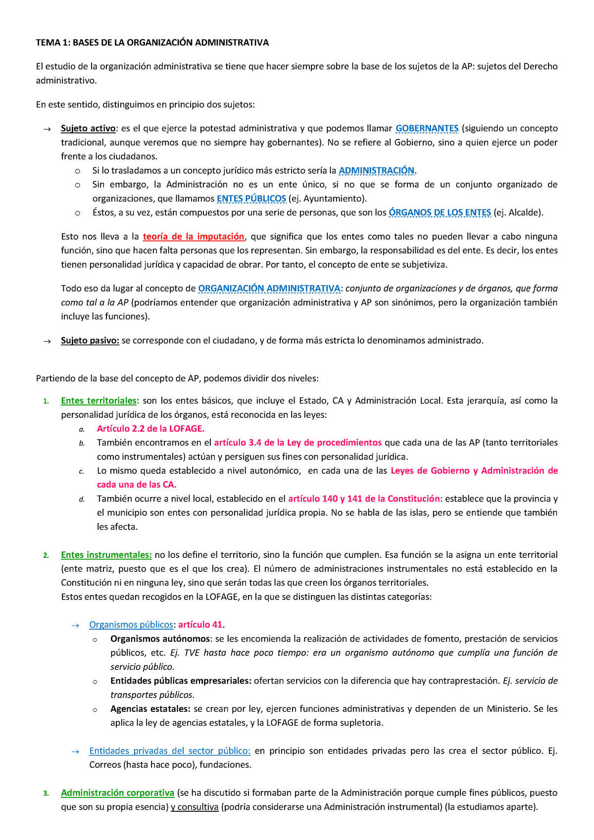 3. Acto Y Procedimiento Admvo - TEMA 1: BASES DE LA ADMINISTRATIVA El ...