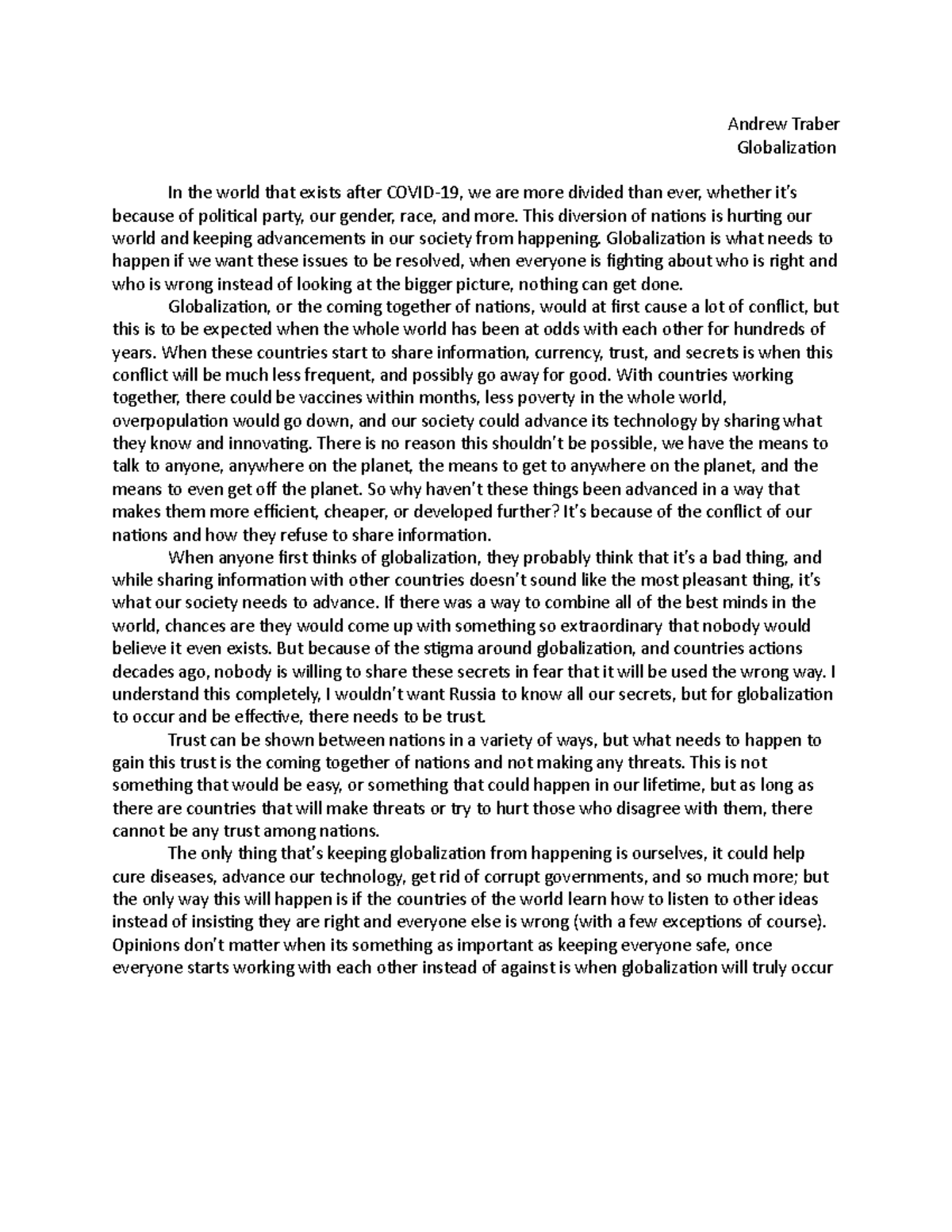 globalization in uzbekistan essay