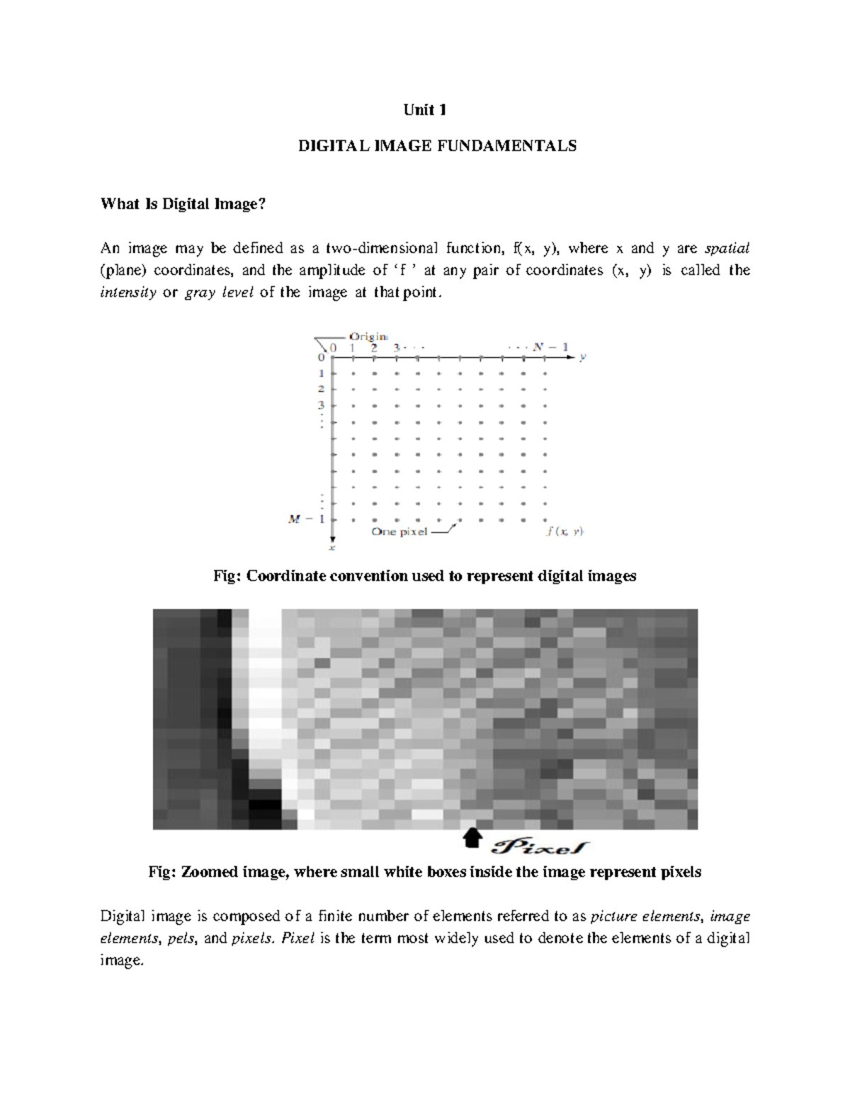 Dip 2018 Module 1 Part 1 - Lecture Notes 1 - Unit 1 DIGITAL IMAGE ...