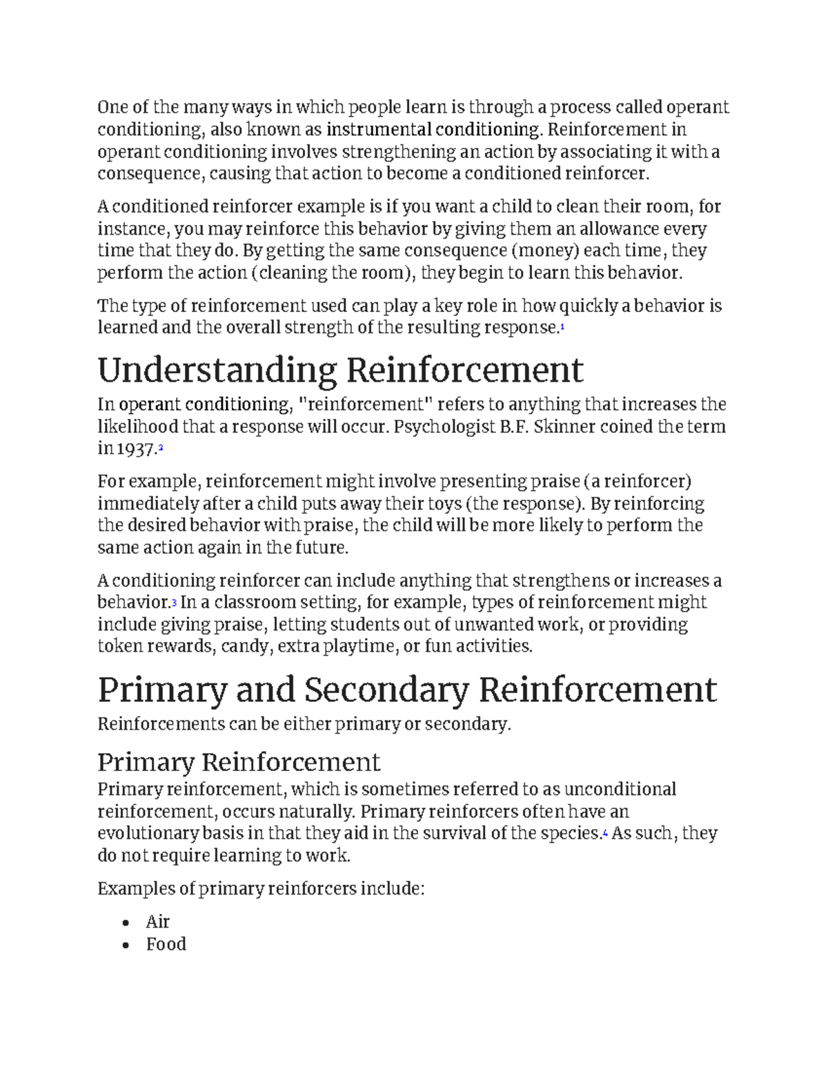 Operant Conditioning - Notes - One of the many ways in which people ...