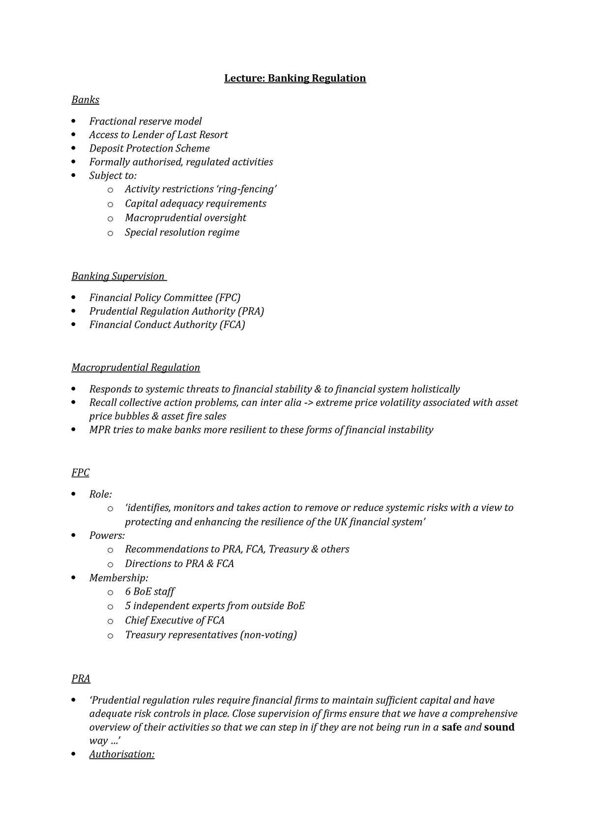 banking regulation dissertation topics