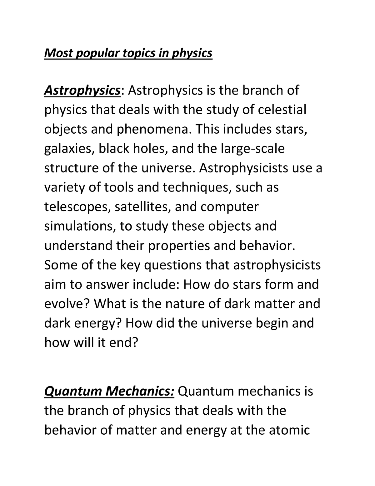 most-popular-topics-in-physics-most-popular-topics-in-physics