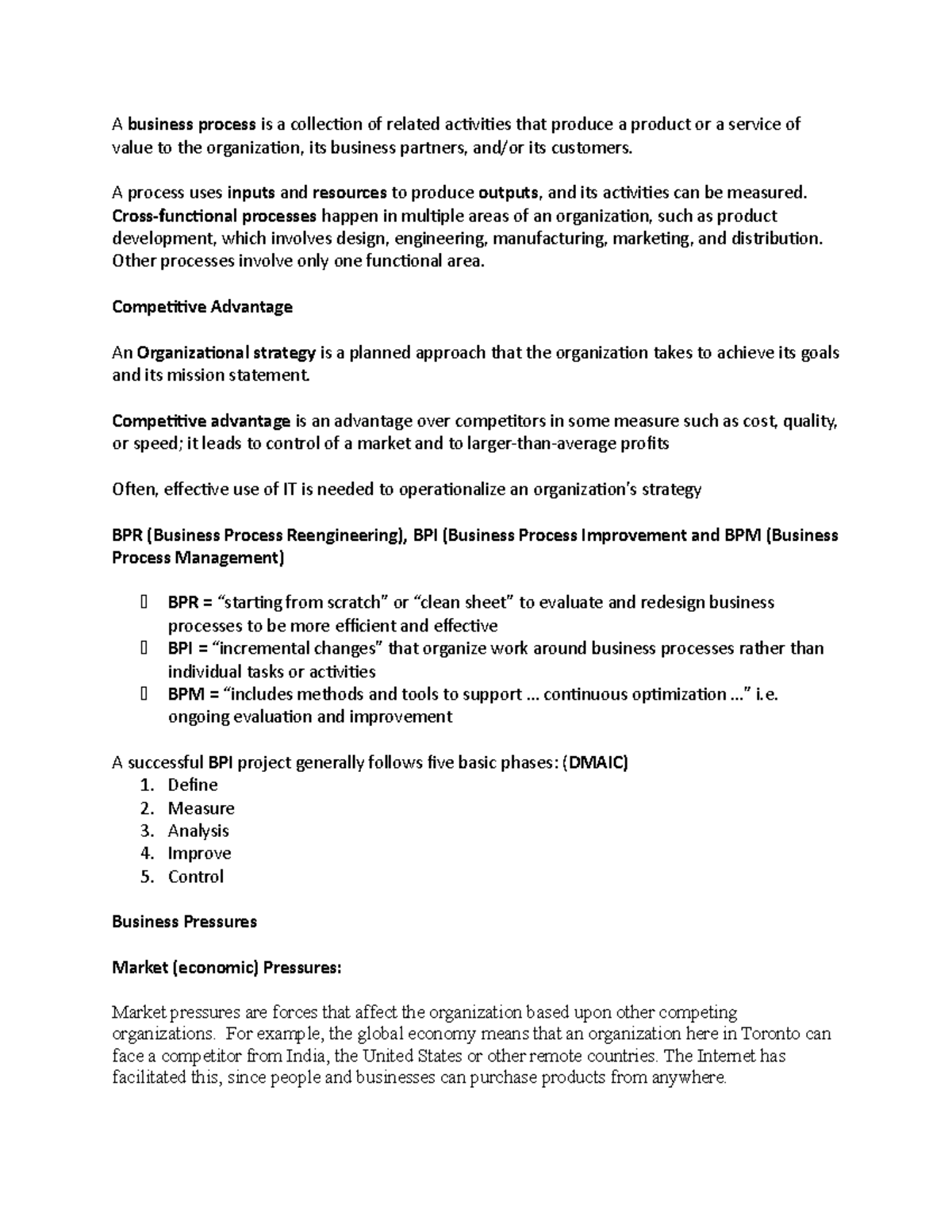 Chapter 2 Exam notes - Summary Business information technology - A ...