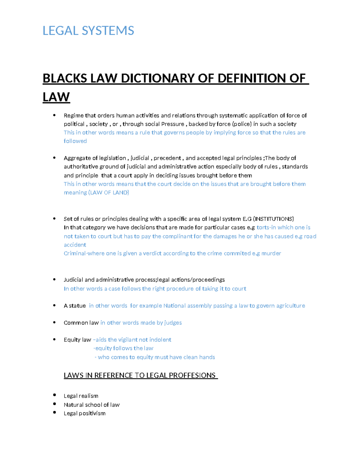 Legal System good LEGAL SYSTEMS BLACKS LAW DICTIONARY OF DEFINITION