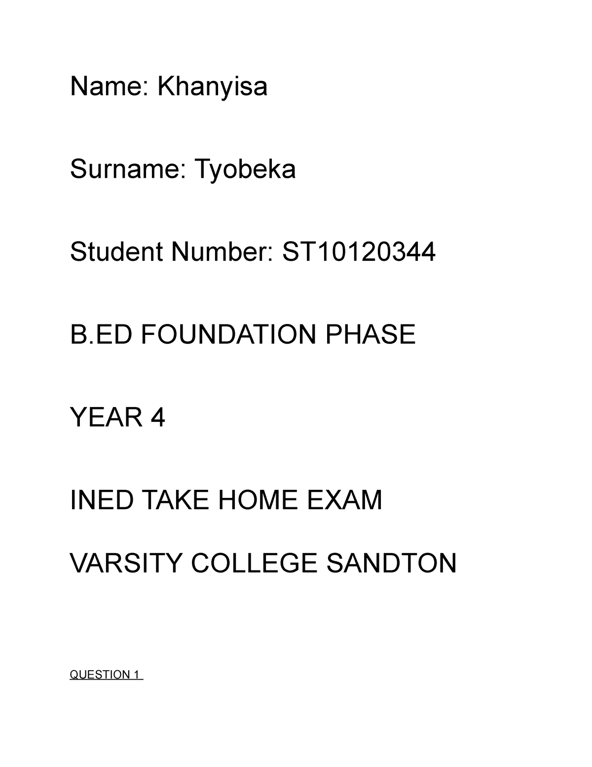 khanyisa-tyobeka-st10120344-ined-exam-1-name-khanyisa-surname