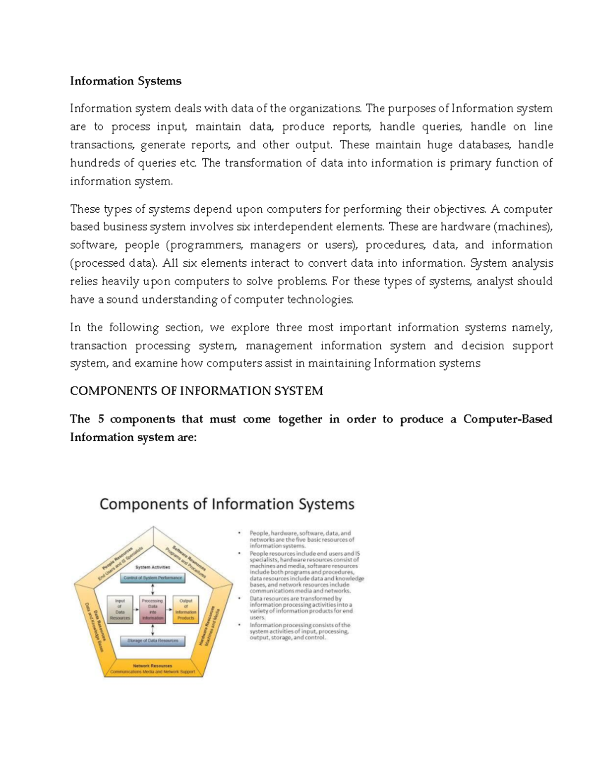 MIS Module 1 - Lecture notes 1 - Management Information Systems - MG ...