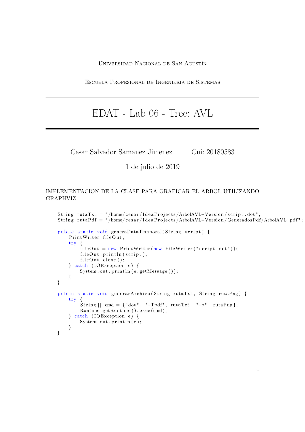 Avl Tree Implementacion Estructura De Datos Y Algoritmos Studocu