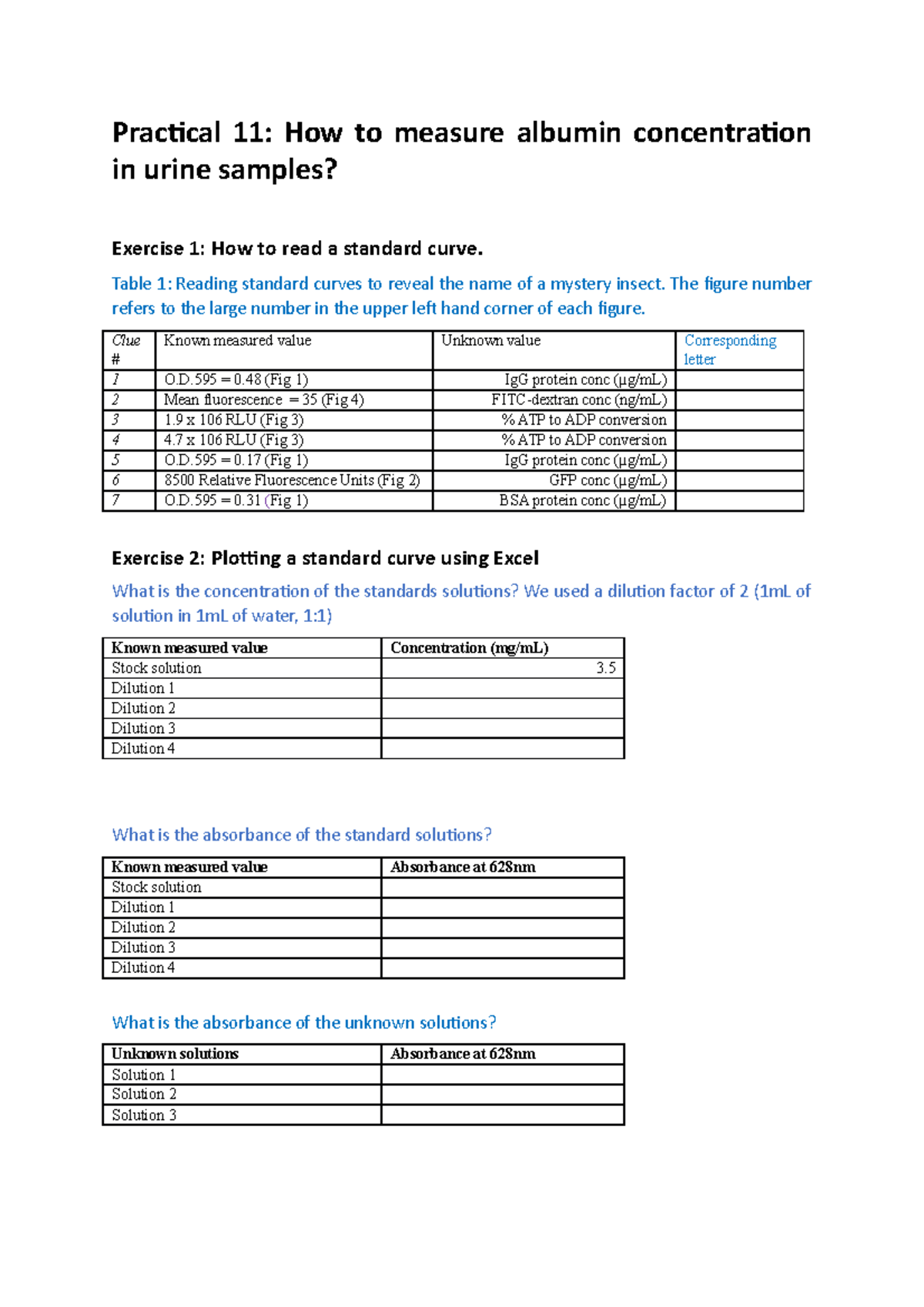 Practical 11 (ePracbook) Spectrophotometry Practical 11 How to