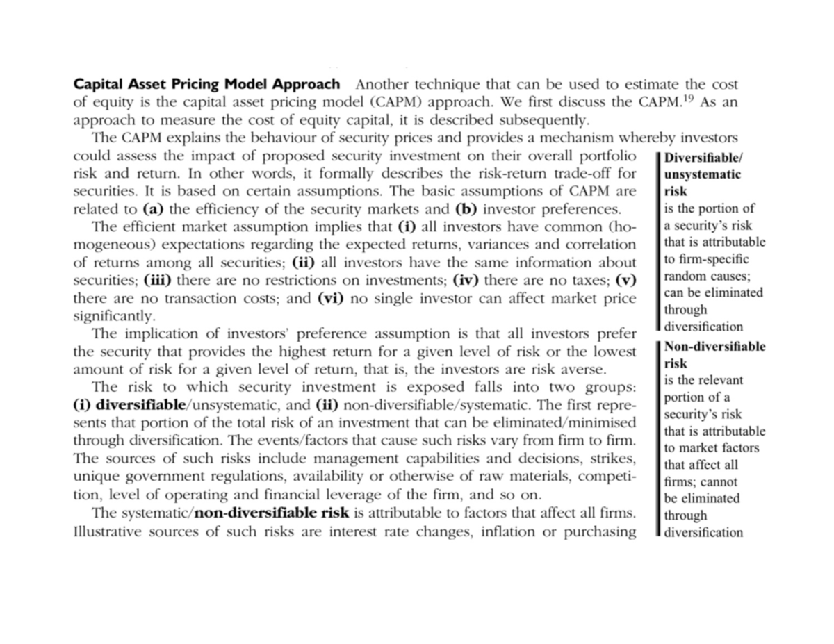 the capital asset pricing model a critical literature review