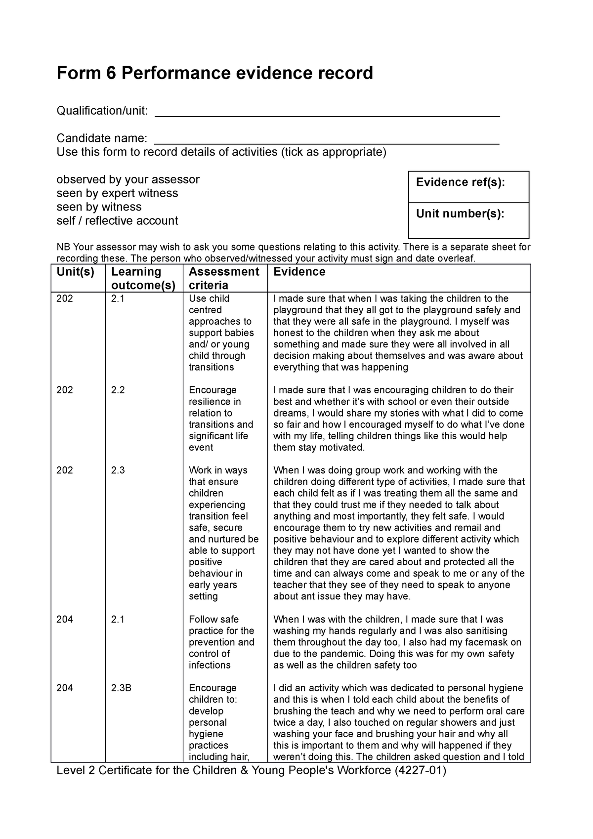 essay why i choose form 6