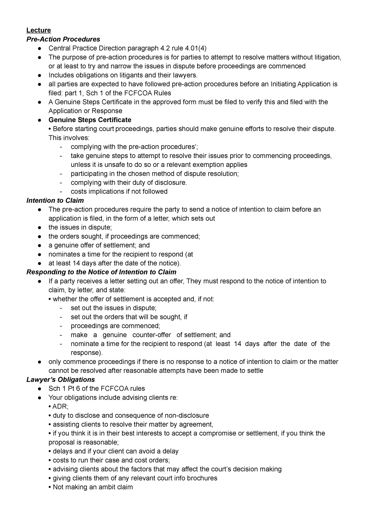 6. Pre-Action Procedures - Lecture Pre-Action Procedures Central ...