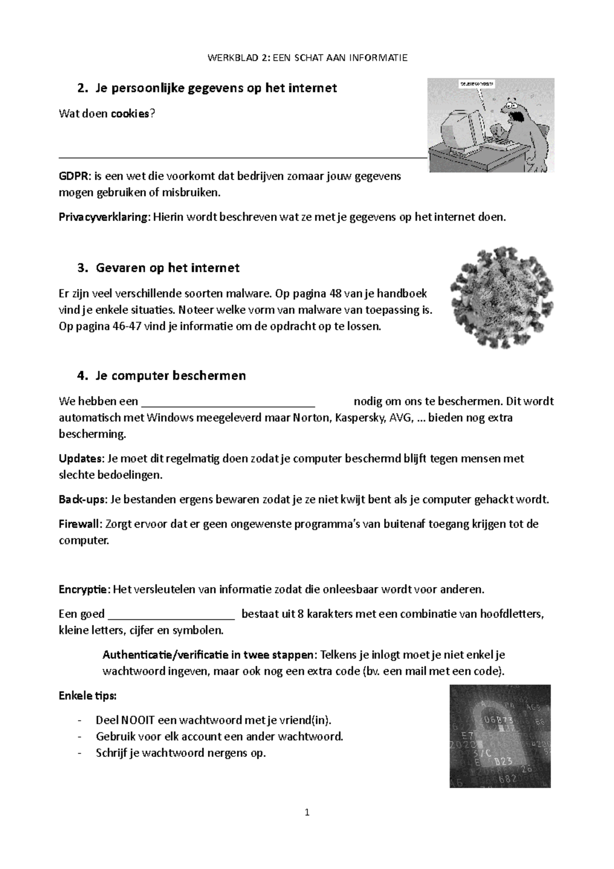 Werkblad 2 Een schat aan informatie