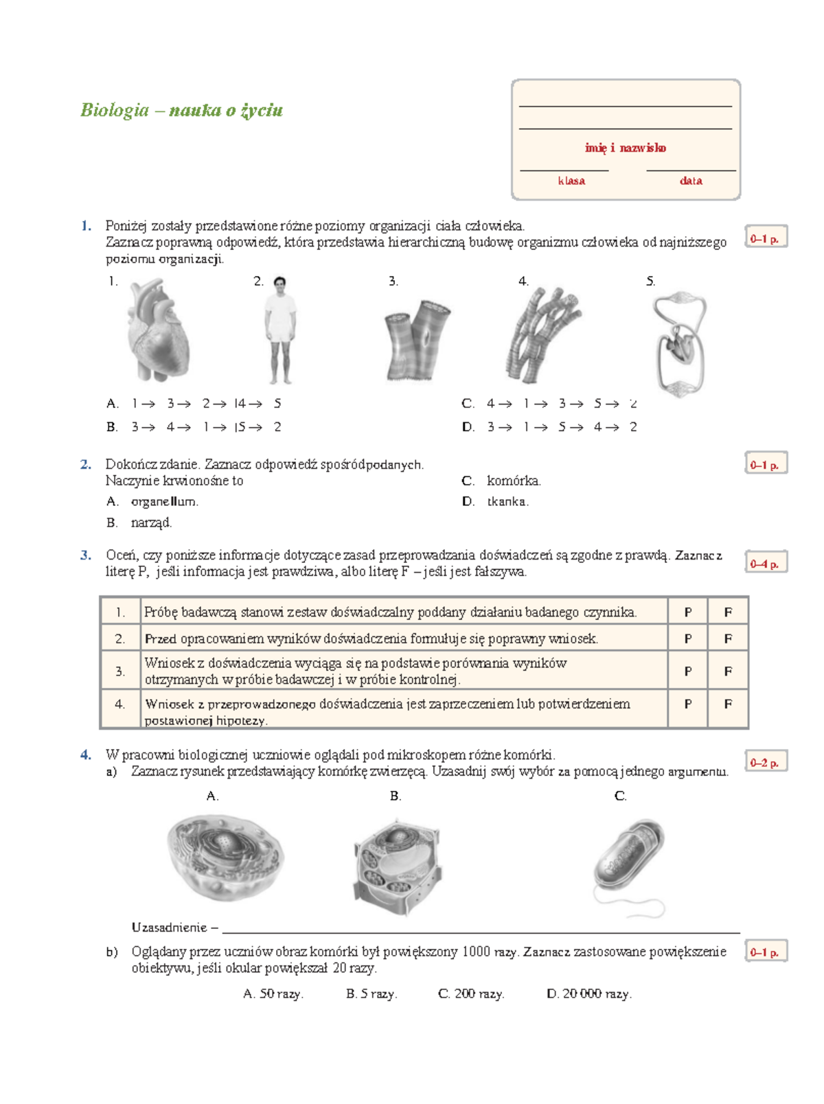 534175062-biologia-kl7 - Biologia – nauka o życiu 1. Poniżej zostały