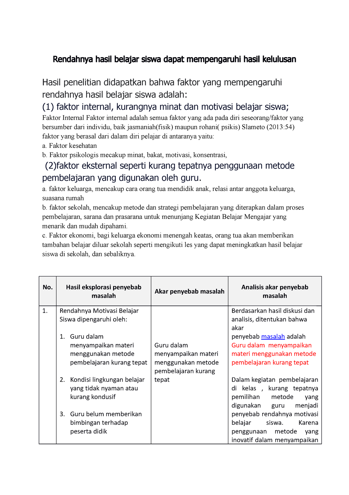 Rendahnya Hasil Belajar Siswa Dapat Mempengaruhi Hasil Kelulusan ...