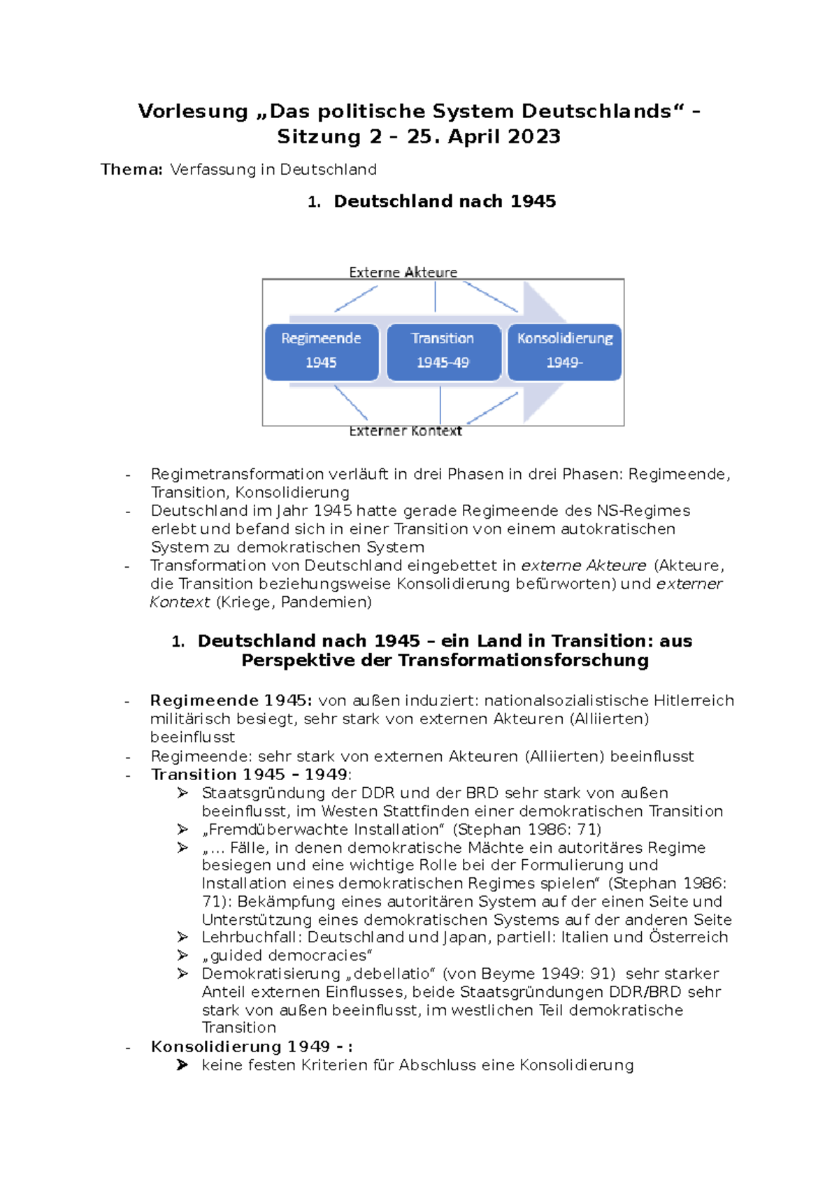 Sitzung 2 Mitschriften - Großes Aufbaumodul Politische Systeme - TU ...