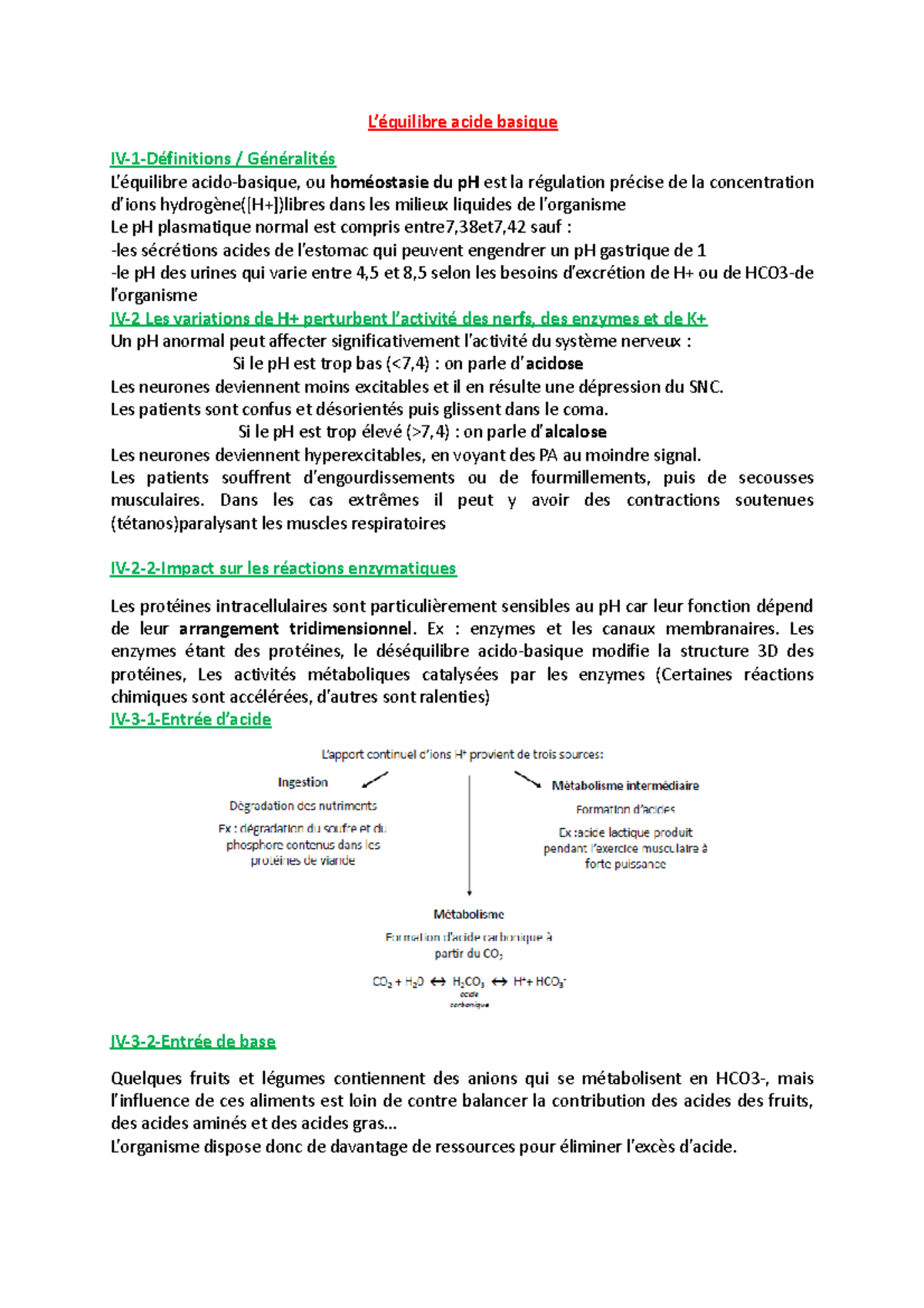 4-L'equilibre Acido Basique - L’équilibre Acide Basique IV-1 ...