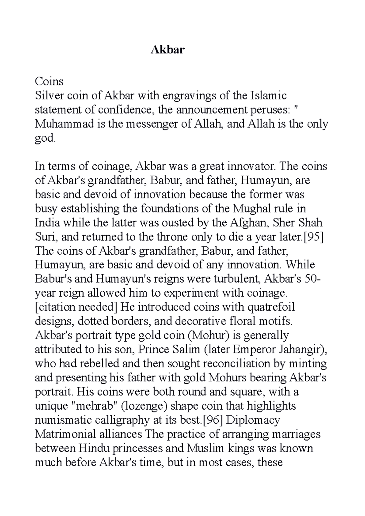 Akbar 3 - vasanti - Akbar Coins Silver coin of Akbar with engravings of ...