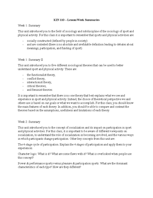 Kin 110 - kin 110 sporting and research information - A Framework for ...