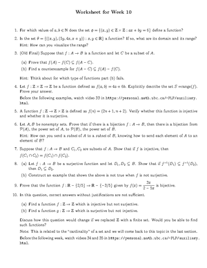 Worksheet week 1 - notes - Worksheet for Week 1 Before the first class ...