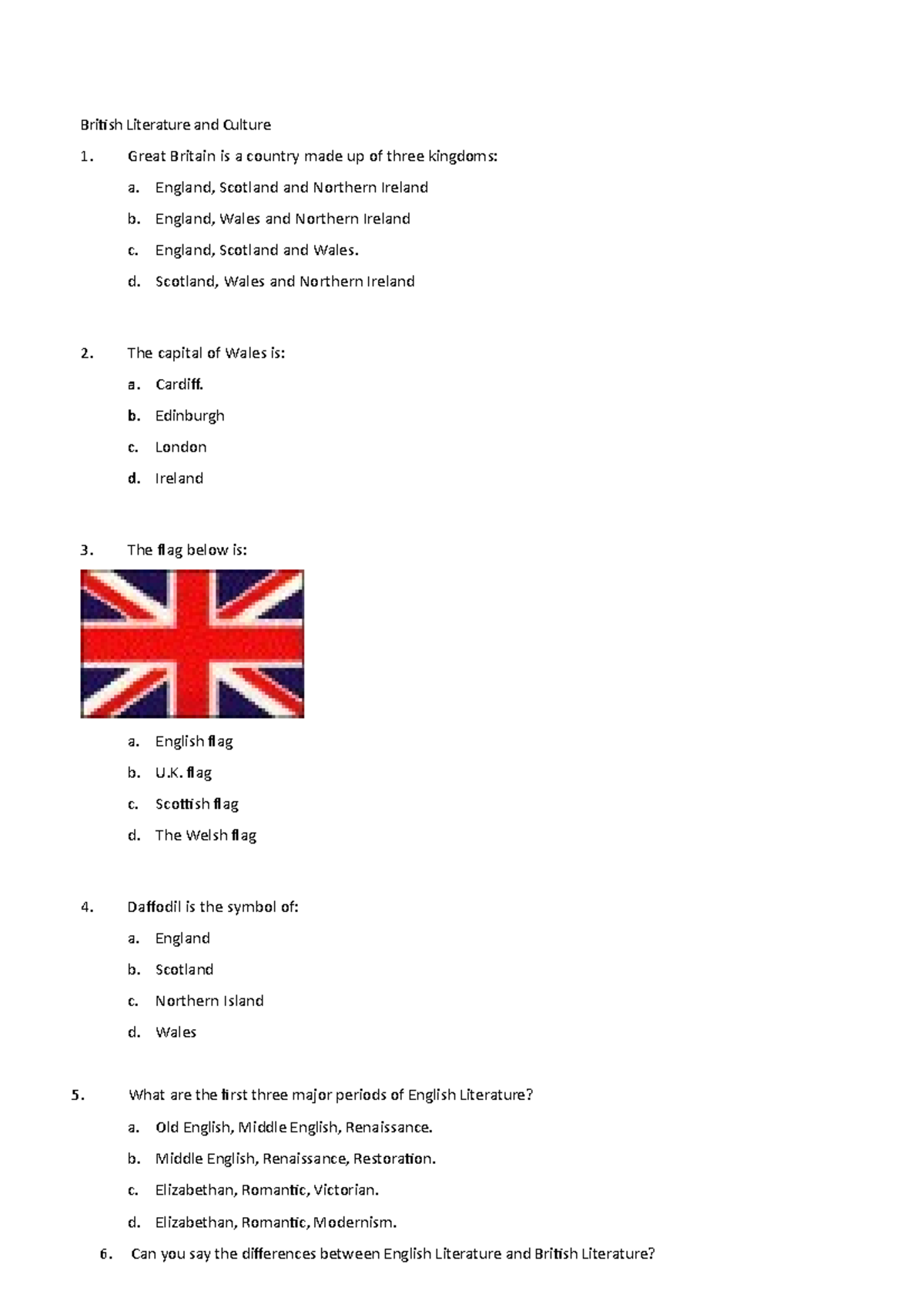 BLC - naskah soal british literature and culture - British Literature ...