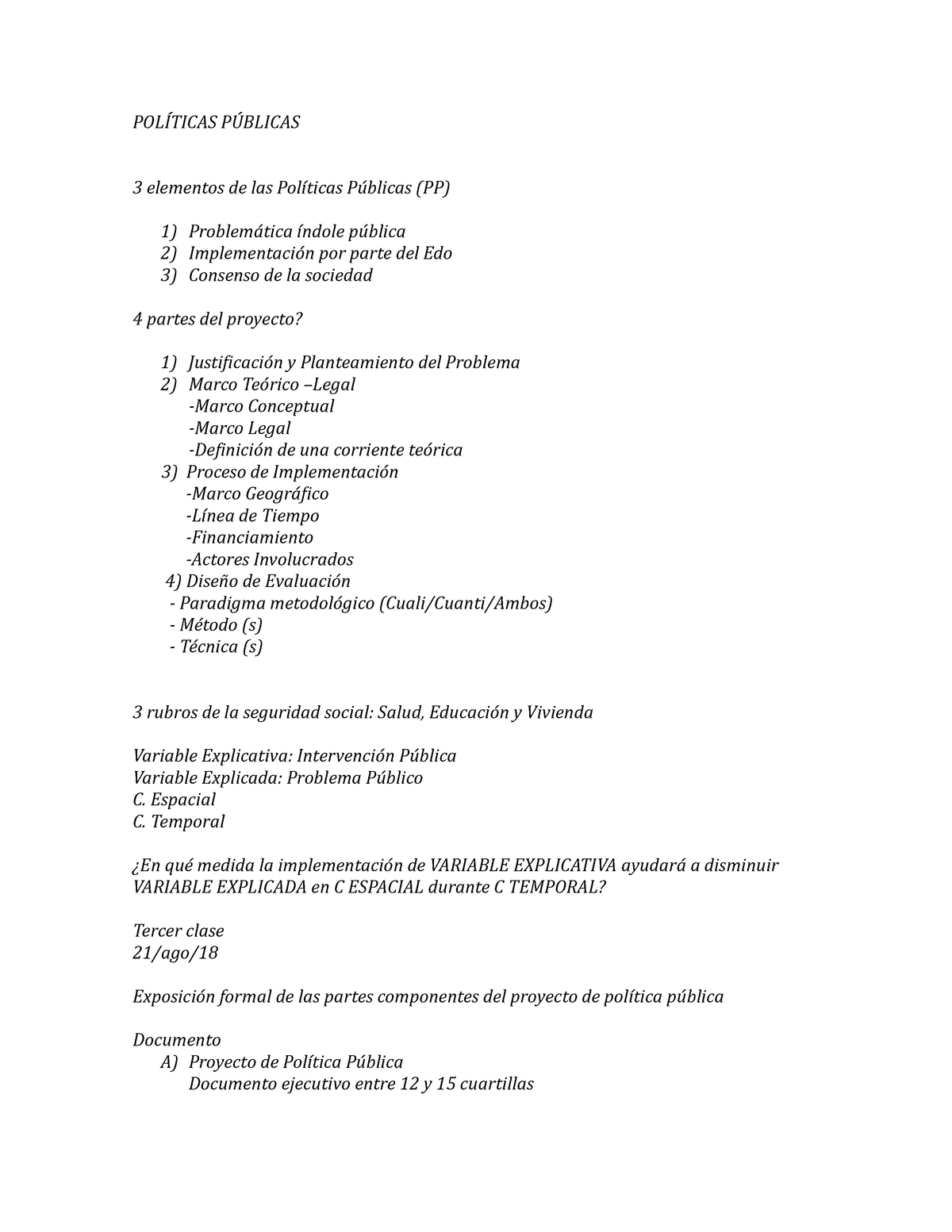 POLÍ Ticas PÚ Blicas - Notas De La Clase - POLÍTICAS PÚBLICAS 3 ...